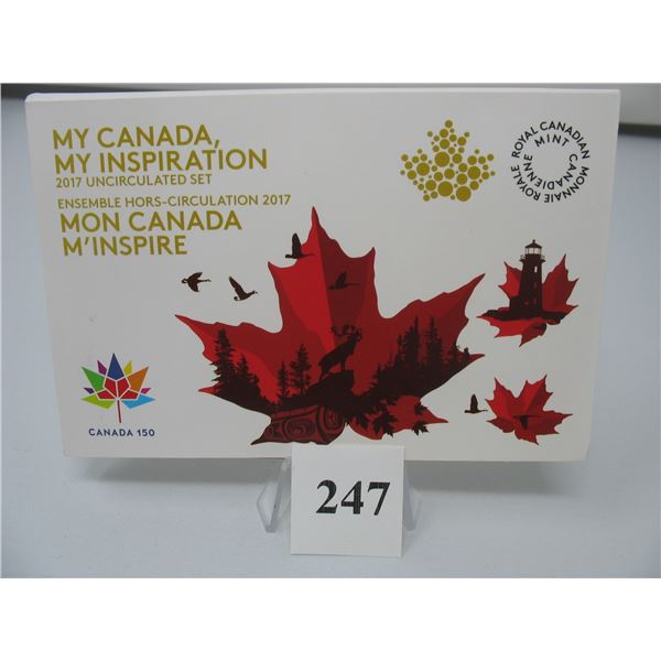 2017 MY CANADA - MY INSPIRATION UNCIRCULATED COIN SET  - Set of 8 Coins - Coloured & NON COLORED
