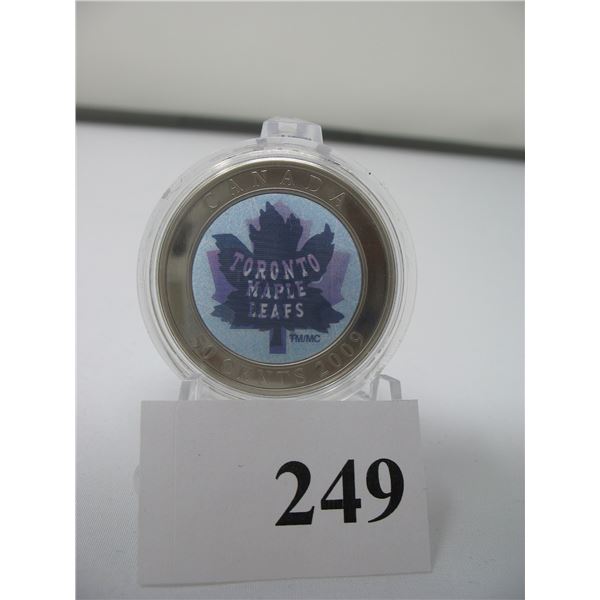 2009 TORONTO MAPLE LEAF 50 CENT COIN - COLOURED - Encapsulated