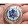 Image 2 : 2009 TORONTO MAPLE LEAF 50 CENT COIN - COLOURED - Encapsulated