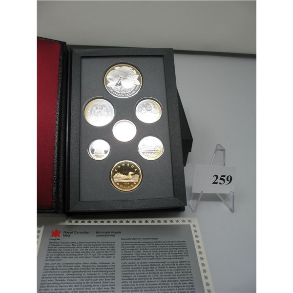 1996 PRESTIGE PROOF DOUBLE DOLLAR SET- McINTOSH APPLE (Most coins are Sterling)