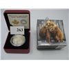 Image 1 : 2015 CANADIAN $20 SILVER COIN - GRIZZLY BEAR - TOGETHERNESS