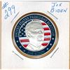 Image 1 : JOE BIDEN PRESIDENTIAL MEDALLION - COLOURIZED (Silver Colour)