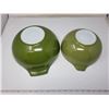 Image 4 : 2 green Pyrex bowls