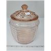 Image 1 : Pink depression glass buscuit barrel