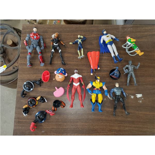 Assorted DC & Marvel Action figures