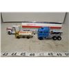 Image 4 : Tin & Diecast Semi's 1988 Nytilt Pioneer Tin Semi W/ Trailer & more
