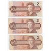 Image 1 : Three Canadian $2 bills