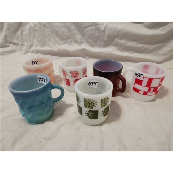 6 Fire King cups