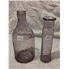Image 2 : Purple Laurentia milk bottle & purple chemistry container