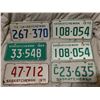 Image 1 : Lot of 8 Saskatchewan license plates, matching pair 1970