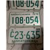 Image 3 : Lot of 8 Saskatchewan license plates, matching pair 1970
