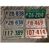 Image 1 : Lot of 6 Saskatchewan license plates, matching F 1976