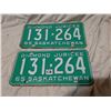 Image 1 : Matching set of 1965 Saskatchewan license plates