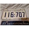 Image 2 : 1961, 1962 Saskatchewan license plates