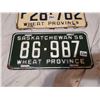 Image 4 : 1956, 1957 Saskatchewan license plates