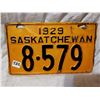 Image 1 : 1929 Good condition Saskatchewan license plates