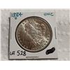 Image 1 : 1884 O Morgan silver dollar UNC