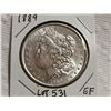 Image 2 : 1889 Morgan silver dollar, EF