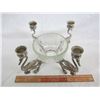 Image 3 : Silver Plated Swan Candelabra with Center Bowl
