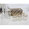 Image 2 : 7 piece Glass Juice Set with box 1960's