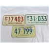 Image 1 : 3 Saskatchewan Trailer Plates1972,1974,1975