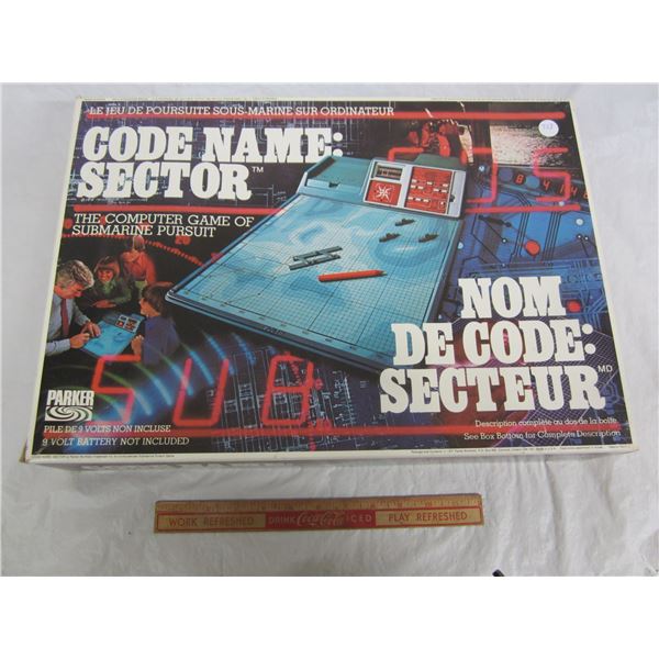 Vintage Code Name Sector Electric Board Game with box