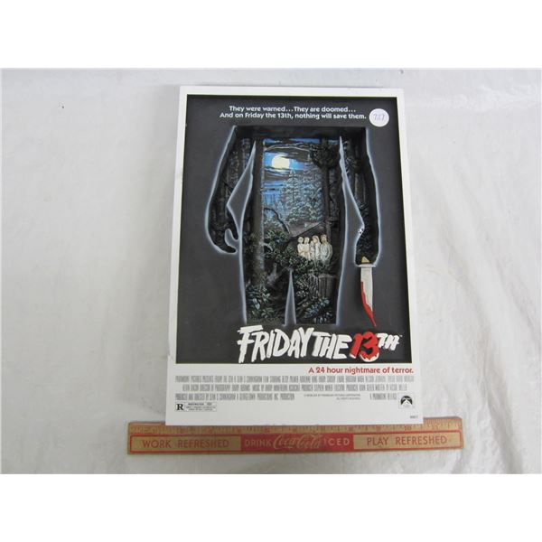 Vintage Friday the 13th 3D Poster Shadow Box