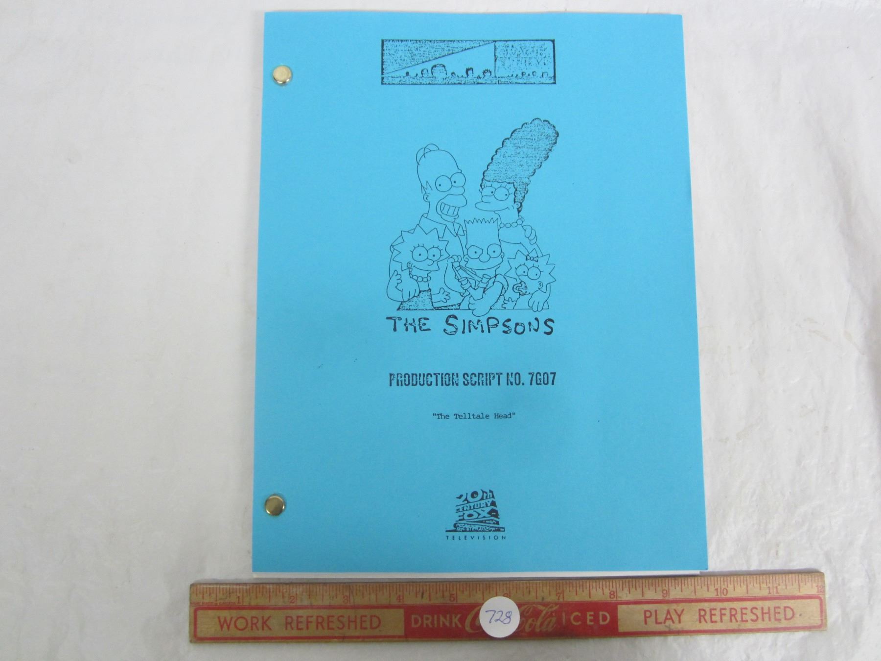 Vintage The Simpsons Production Script - Schmalz Auctions
