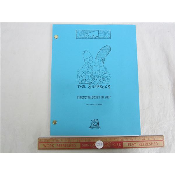 Vintage The Simpsons Production Script