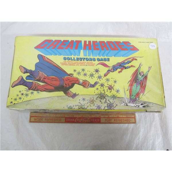 Great Super Heroes Action Figure Collectors Case circa 1984