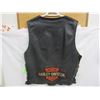 Image 2 : Vintage leather Vest size XL nice Harley Davidson patch on back