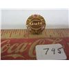 Image 1 : 1960's Gulf Oil Service Award Pin 10 kt. Gold with Ruby and 2 Diamonds