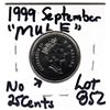 Image 2 : 852 1999 SEPTEMBER MULE 25 CENT SCARCE