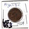 Image 1 : 853 1929 HIGH 9 VARIETY ONE CENT
