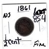 Image 1 : 854 1861 NOVA SCOTIA HALF CENT