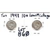 Image 2 : 860 TWO LOW MINTAGE 1948 10 CENTS