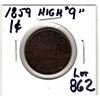Image 2 : 862 1859 HIGH 9 ONE CENT