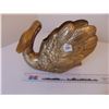 Image 1 : 880 LARGE BRASS SWAN PLANTER VERY HEAVY