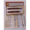 Image 2 : 900 WATERMANS TAPERITE 14K TIPPED NIB (NIB GOOD) PEN & PENCIL SET IN ORIGINAL BOX FOUNTAIN
