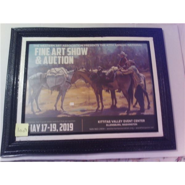 Large poster from art & auction Ellensburg Washington 18"