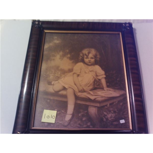 Old picture in frame 15.5" X 19.5" very old