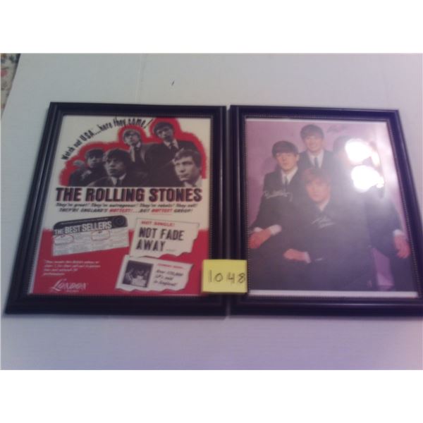 Two posters, One Beatle's - One Rolling Stones. Both 14 X 11.5"