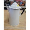 Image 1 : 12 Cup Black/White enamel coffee pot