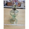 Image 2 : Small green coal oil lamp with chimney