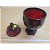Image 2 : Footed ruby red candy holder