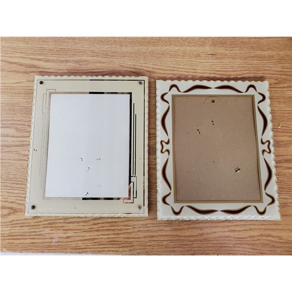 Two 1940's glass picture frames 10" X 12"