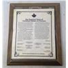Image 2 : One Hundred Years of Canadian History in Pennies. Framed collection of 4 Canadian Large Cents, 1 Pro