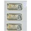 Image 1 : Lot of 3 Consecutive Serial Number 1973 $1 notes. Crow-Bouey signatures. BCT Prefix. Serial Numbers 