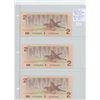 Image 1 : Lot of 3 Consecutive Serial Number 1986 $2 notes. Bonin-Thiessen signatures. EGT Prefix. Serial Numb