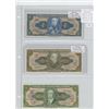 Image 1 : Lot of 3 Brazil notes. 1956-1959 2 Cruzeiros, 1953-1959 5 Cruzeiros, and 1953-1959 10 Cruzeiros. 2 n